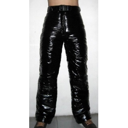 New unisex shiny nylon wet look winter trousers ski pants snowboard pants black